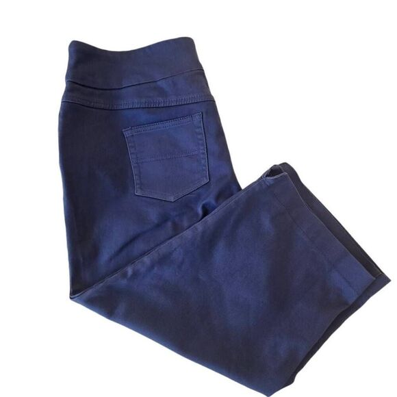 NWOT Westbound Women's Blue Stretchy High Rise Capri Pull On Pants Size 10 - Picture 4 of 10
